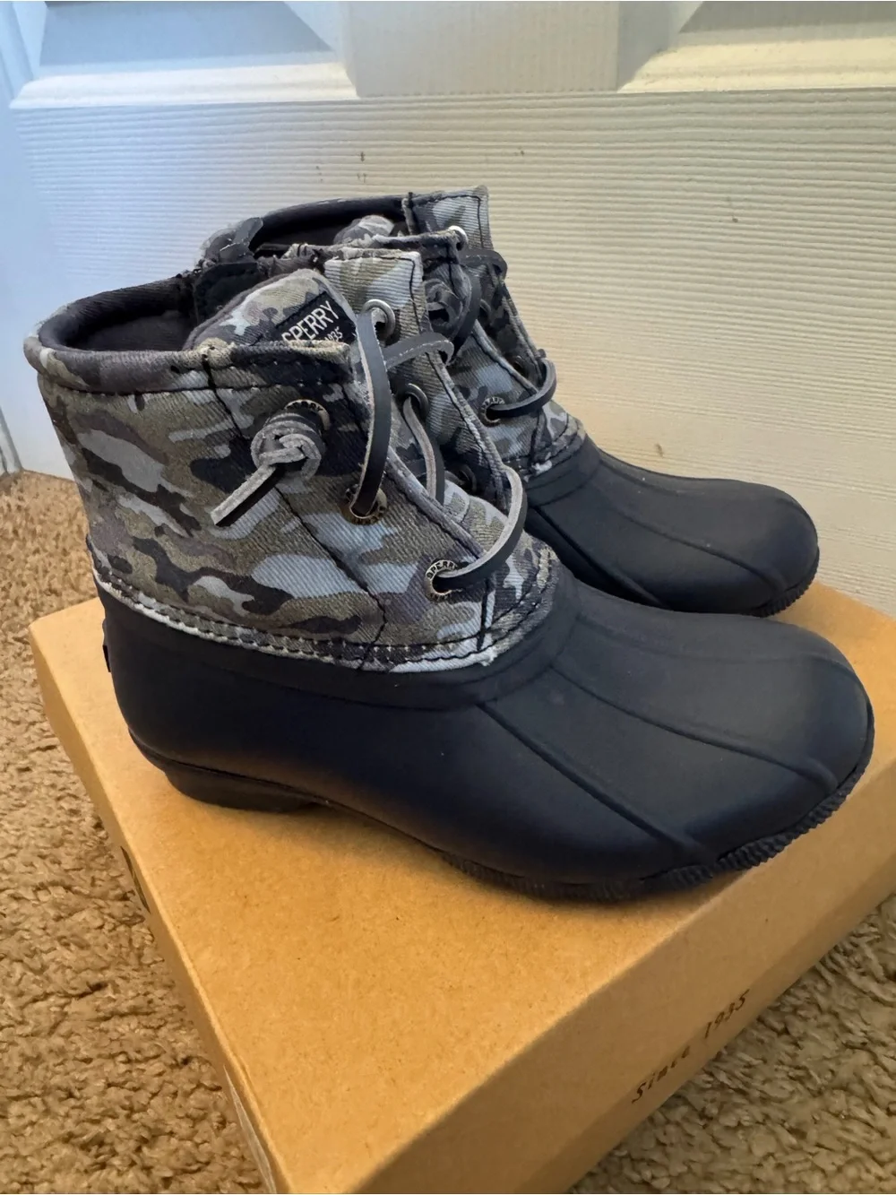 Sperry Kids Camo Waterproof Duck Boots